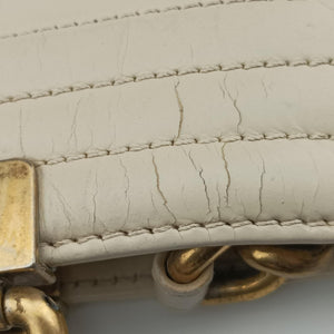 Vintage Chanel Jetsetter Boy Shopping White Leather A66714 shoulderbag | stylenewstar