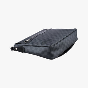 Vintage Louis Vuitton DANIEL MM Noir Damier GRAPHITE N58029 shoulderbag | stylenewstar