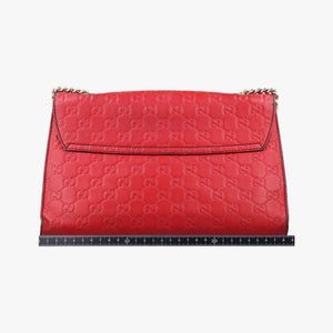 Pre-owned Gucci Emily Red Leather 295402 shoulderbag | stylenewstar