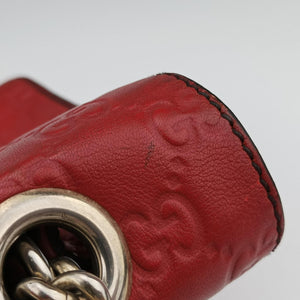 Pre-owned Gucci Emily Red Leather 295402 shoulderbag | stylenewstar