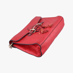 Pre-owned Gucci Emily Red Leather 295402 shoulderbag | stylenewstar
