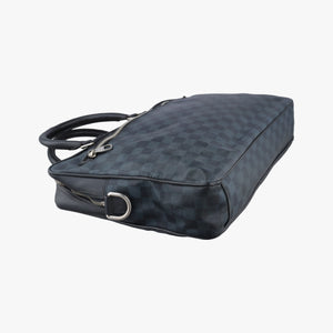 Vintage Louis Vuitton Porte-Documents Business Cobalt×Noir Damier×Leather N41347 handbag | stylenewstar