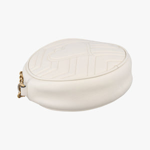 Pre-owned Gucci GG Marmont White Leather 550154 shoulderbag | stylenewstar