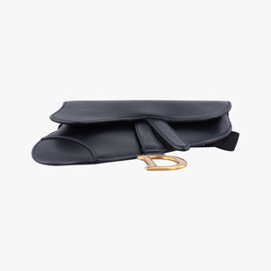 Pre-owned Christian Dior saddle Black leather bum bag/waist bag | stylenewstar
