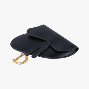 Pre-owned Christian Dior saddle Black leather bum bag/waist bag | stylenewstar