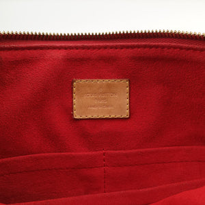 Pre-owned Louis Vuitton PALLAS brown×CERISE Monogram Canvas×calf leather M41175 shoulderbag | stylenewstar