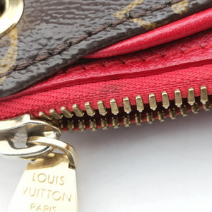 Pre-owned Louis Vuitton PALLAS brown×CERISE Monogram Canvas×calf leather M41175 shoulderbag | stylenewstar