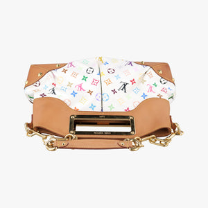 Secondhand Louis Vuitton JUDY MM white Monogram Multicolor M40255 shoulderbag | stylenewstar