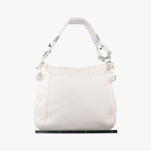 Pre-owned Gucci Techno Horsebit Convertible Hobo White Leather 240237 shoulderbag | stylenewstar