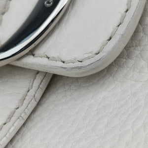Pre-owned Gucci Techno Horsebit Convertible Hobo White Leather 240237 shoulderbag | stylenewstar
