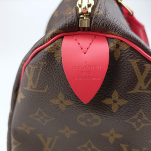 Pre-owned Louis Vuitton SPEEDY30 Brown×Flamingo Monogram Totem M41665 handbag | stylenewstar