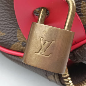 Pre-owned Louis Vuitton SPEEDY30 Brown×Flamingo Monogram Totem M41665 handbag | stylenewstar