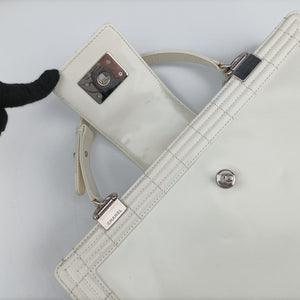 Pre-owned Chanel Jetsetter Boy Shopping Tote White Leather A67019 shoulderbag | stylenewstar
