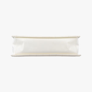 Pre-owned Chanel Jetsetter Boy Shopping Tote White Leather A67019 shoulderbag | stylenewstar