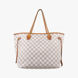 Pre-owned Louis Vuitton NEVERFULL MM Azur Damier Canvas N51107 handbag | stylenewstar