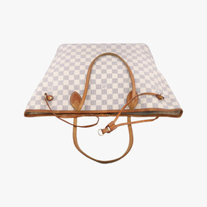 Pre-owned Louis Vuitton NEVERFULL MM Azur Damier Canvas N51107 handbag | stylenewstar