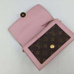 Vintage Louis Vuitton Portefeuille FLORE Chain brown×ROSE BALLERIN Monogram Canvas×calf leather M67405 shoulderbag | stylenewstar