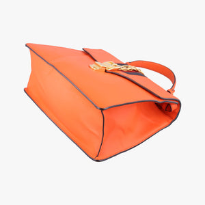 Pre-owned Gucci Sylvie Orange×Red×Black Leather 431665 shoulderbag | stylenewstar