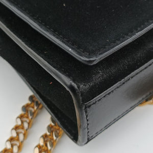 Pre-owned Yves Saint Laurent KATE Black Suede×Leather 354120 shoulderbag | stylenewstar