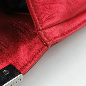 Pre-owned Chanel BOY CHANEL Red Patent A67086 shoulderbag | stylenewstar
