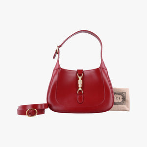 Pre-owned Gucci JACKIE 1961 Red Leather 686709 shoulderbag | stylenewstar