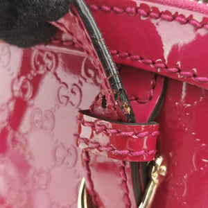 Pre-owned Gucci Microguccissima Rose Patent 309617 shoulderbag | stylenewstar