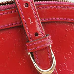 Vintage Gucci Microguccissima Red Patent Leather 309617 shoulderbag | stylenewstar