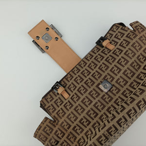 Vintage Fendi Zucchino Brown×Beige canvas×leather 8BL000 handbag | stylenewstar