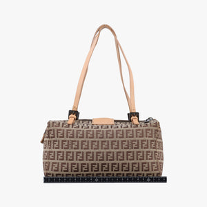 Vintage Fendi Zucchino Brown×Beige canvas×leather 8BL000 handbag | stylenewstar