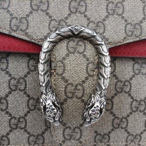 Pre-owned Gucci Dionysus beige×red PVC coated canvas×suede 421970 shoulderbag | stylenewstar