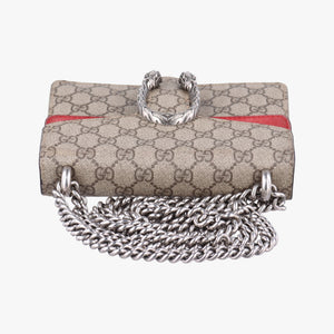Pre-owned Gucci Dionysus beige×red PVC coated canvas×suede 421970 shoulderbag | stylenewstar