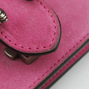 Pre-owned Gucci Dionysus Pink Suede×leather 421970 shoulderbag | stylenewstar