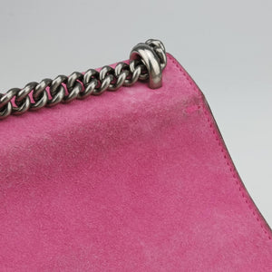 Pre-owned Gucci Dionysus Pink Suede×leather 421970 shoulderbag | stylenewstar