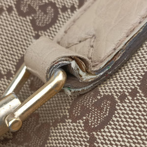 Pre-owned Gucci New Jackie Beige x Brown Canvas×leather 246907 shoulderbag | stylenewstar