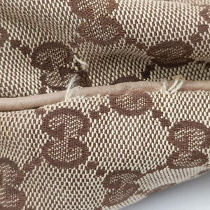 Pre-owned Gucci New Jackie Beige x Brown Canvas×leather 246907 shoulderbag | stylenewstar