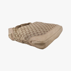 Pre-owned Gucci New Jackie Beige x Brown Canvas×leather 246907 shoulderbag | stylenewstar