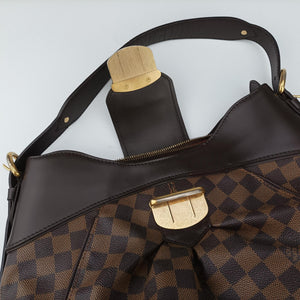 Pre-owned Louis Vuitton SISTINA MM EBENE Damier Canvas N41541 handbag | stylenewstar