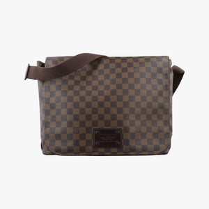 Pre-owned Louis Vuitton BROOKLYN GM EBENE Damier Canvas N51212 shoulderbag | stylenewstar