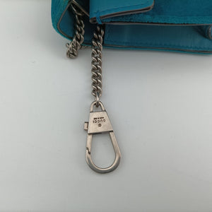 Pre-owned Gucci Dionysus Blue velour 476432 shoulderbag | stylenewstar