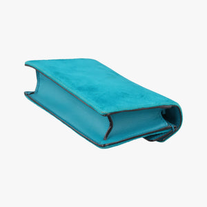 Pre-owned Gucci Dionysus Blue velour 476432 shoulderbag | stylenewstar