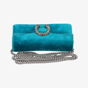 Pre-owned Gucci Dionysus Blue velour 476432 shoulderbag | stylenewstar