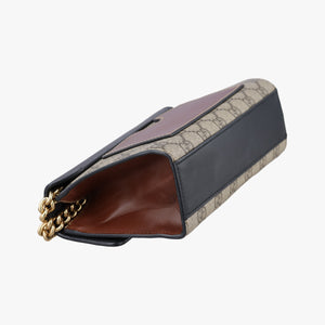 Vintage Gucci Padlock Beige×black PVC coated canvas×Leather 409487 shoulderbag | stylenewstar