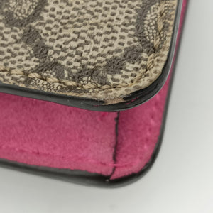 Pre-owned Gucci Dionysus beige×pink PVC coated canvas × suede 421970 shoulderbag | stylenewstar