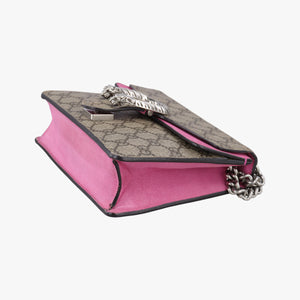 Pre-owned Gucci Dionysus beige×pink PVC coated canvas × suede 421970 shoulderbag | stylenewstar