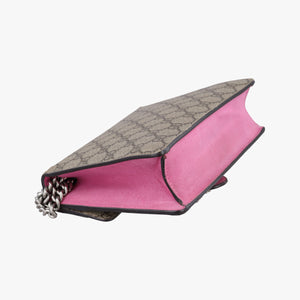 Pre-owned Gucci Dionysus beige×pink PVC coated canvas × suede 421970 shoulderbag | stylenewstar