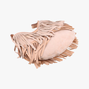 Pre-owned Yves Saint Laurent Rive Gauche Beige Leather×Suede 138961 handbag | stylenewstar