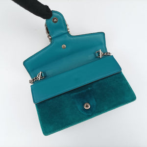Pre-owned Gucci Dionysus Blue velour×Leather 476432 shoulderbag | stylenewstar