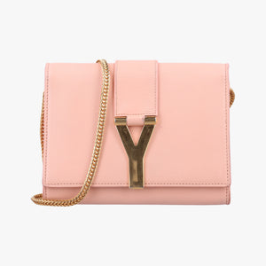 Secondhand Yves Saint Laurent Y Line pink Leather 311215 shoulderbag | stylenewstar
