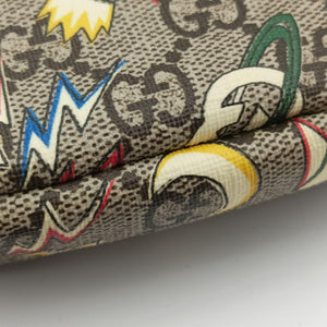 Pre-owned Gucci Kids GG Space beige×Multicolour PVC coated canvas 502095 bum bag/waist bag | stylenewstar