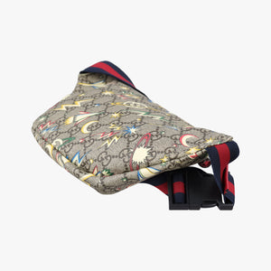 Pre-owned Gucci Kids GG Space beige×Multicolour PVC coated canvas 502095 bum bag/waist bag | stylenewstar